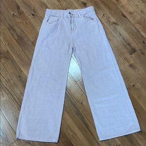Old Navy Girls Light Pink Baggy Wide Leg Jeans
